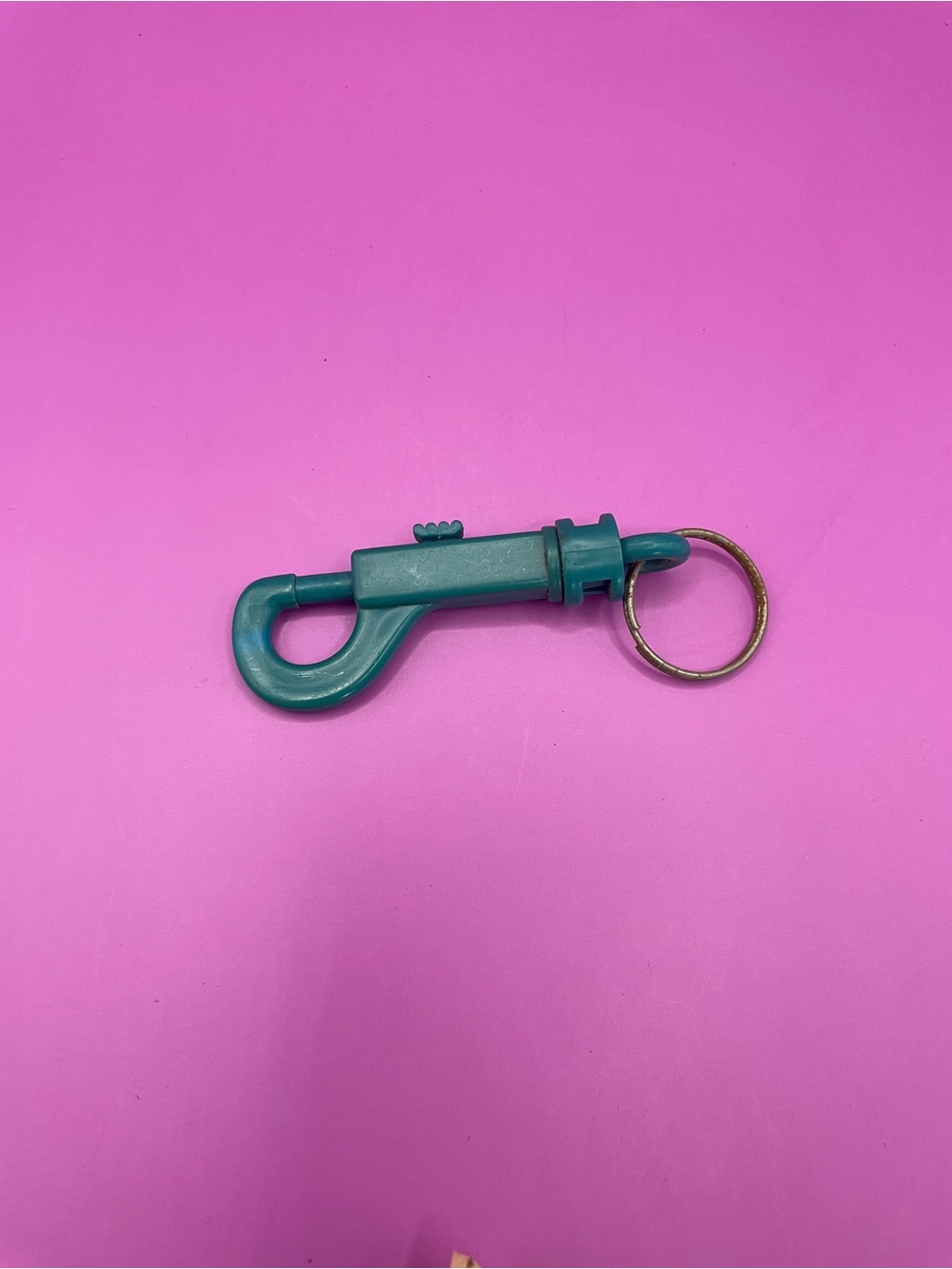 Teal Plastic Snap Hook Keyring - Home Party Supplies